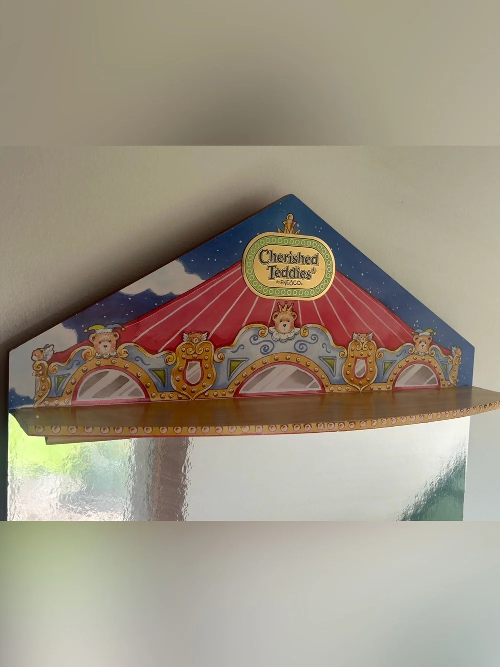 Vintage Cherished Teddies Carousel Display Shelf